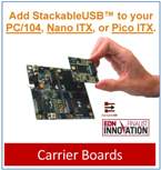 Carrier and Hub Boards - PC/104, Nano-ITX, and Pico-ITX