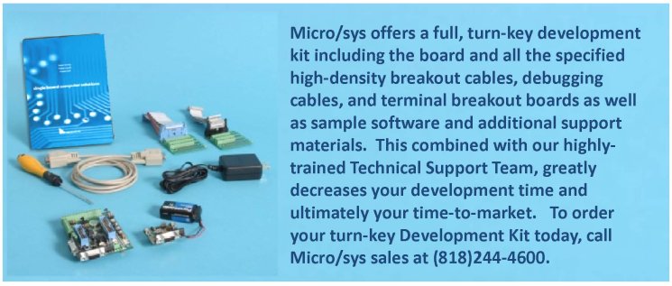 Micro/sys OEM SBC turn-key Development Kit